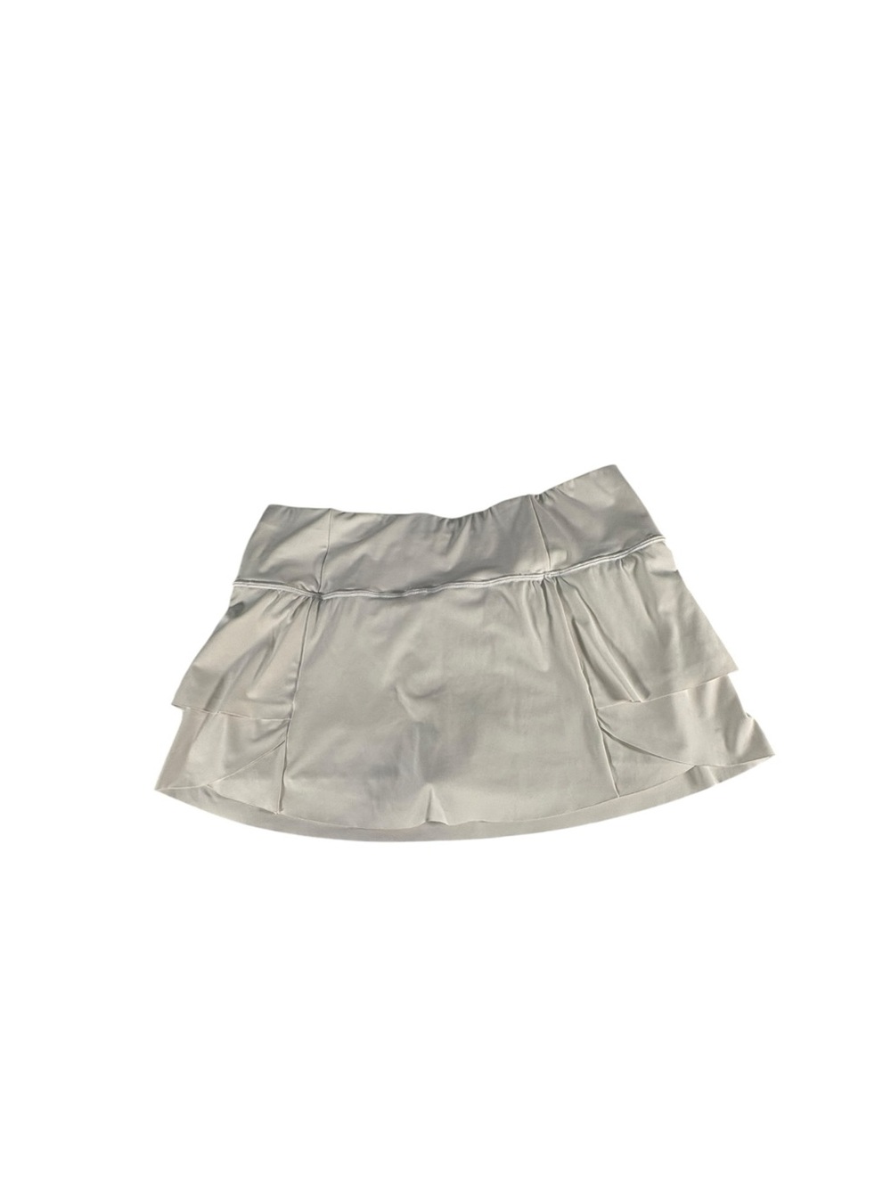 Athleta Wherever Skort Women’s L White Tiered Ruffle Tennis Golf Skirt